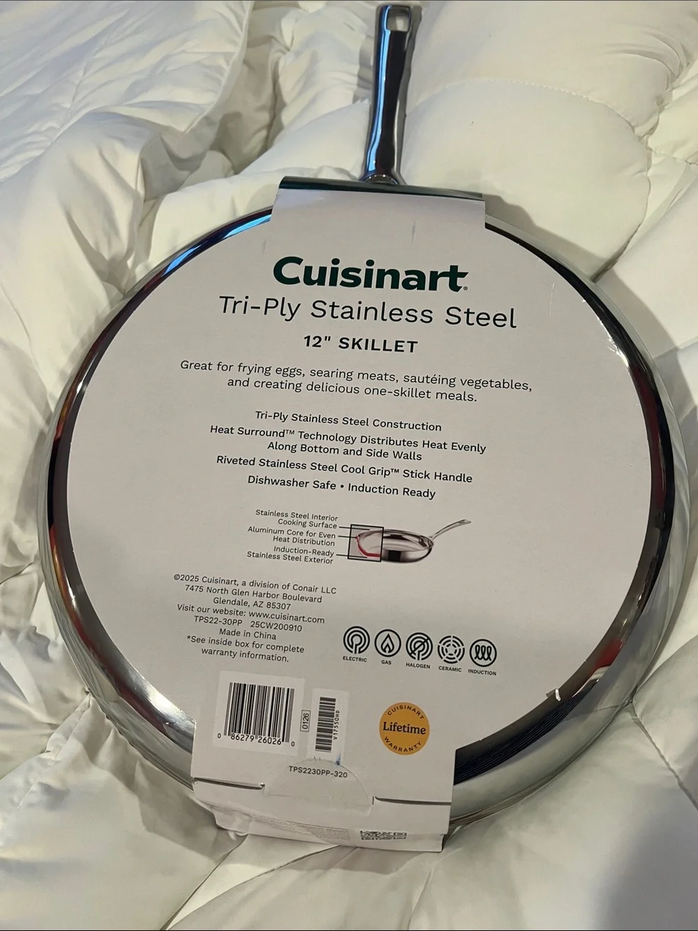 Cuisinart Stainless Steel Tri-ply stainless steel 12” Skillet